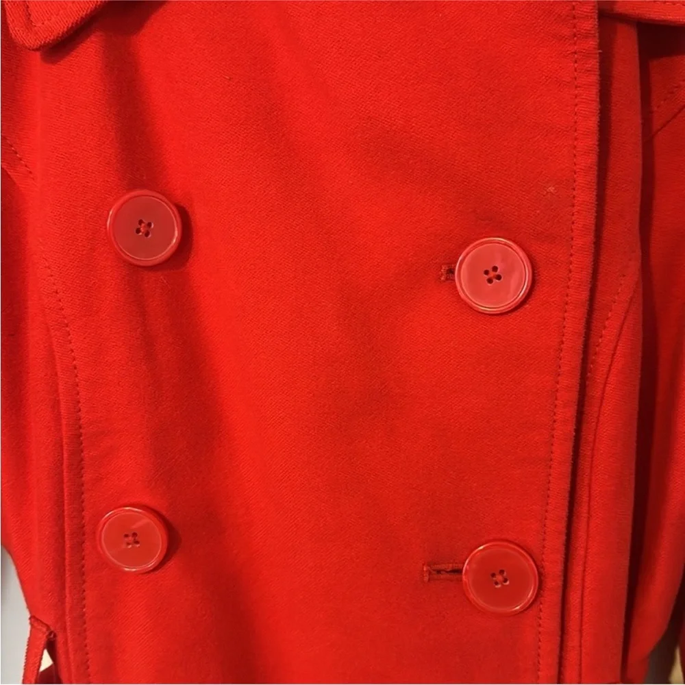 Merona Women's Vibrant Red Trench Coat - Picture 3 of 3